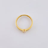 Solid Solitaire Ring 2gr / T6 1/2 / Yellow Gold 18K *