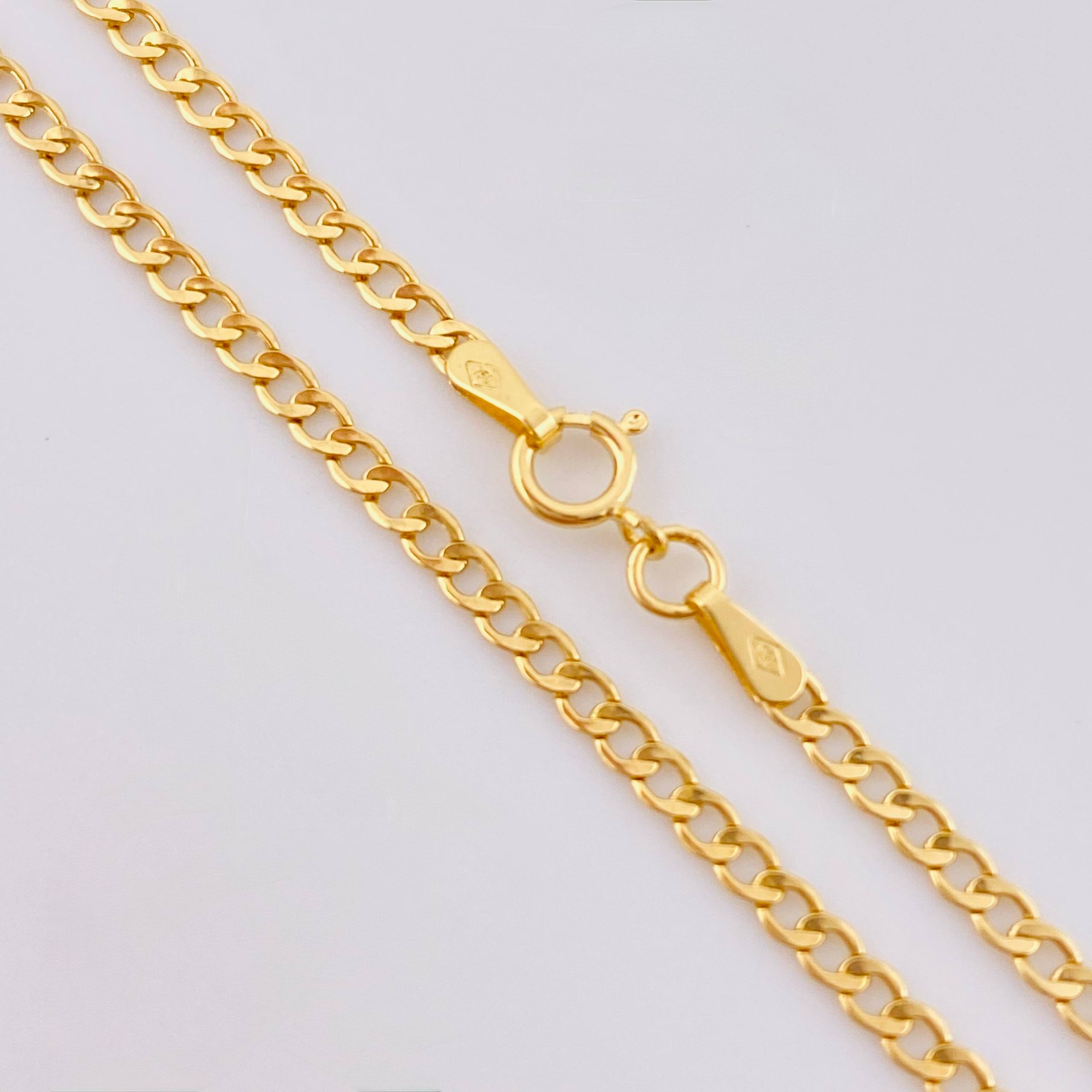 Cadena Cubana 2.05gr / 23 1/2 in / 2.2mm Oro Amarillo +1 18K