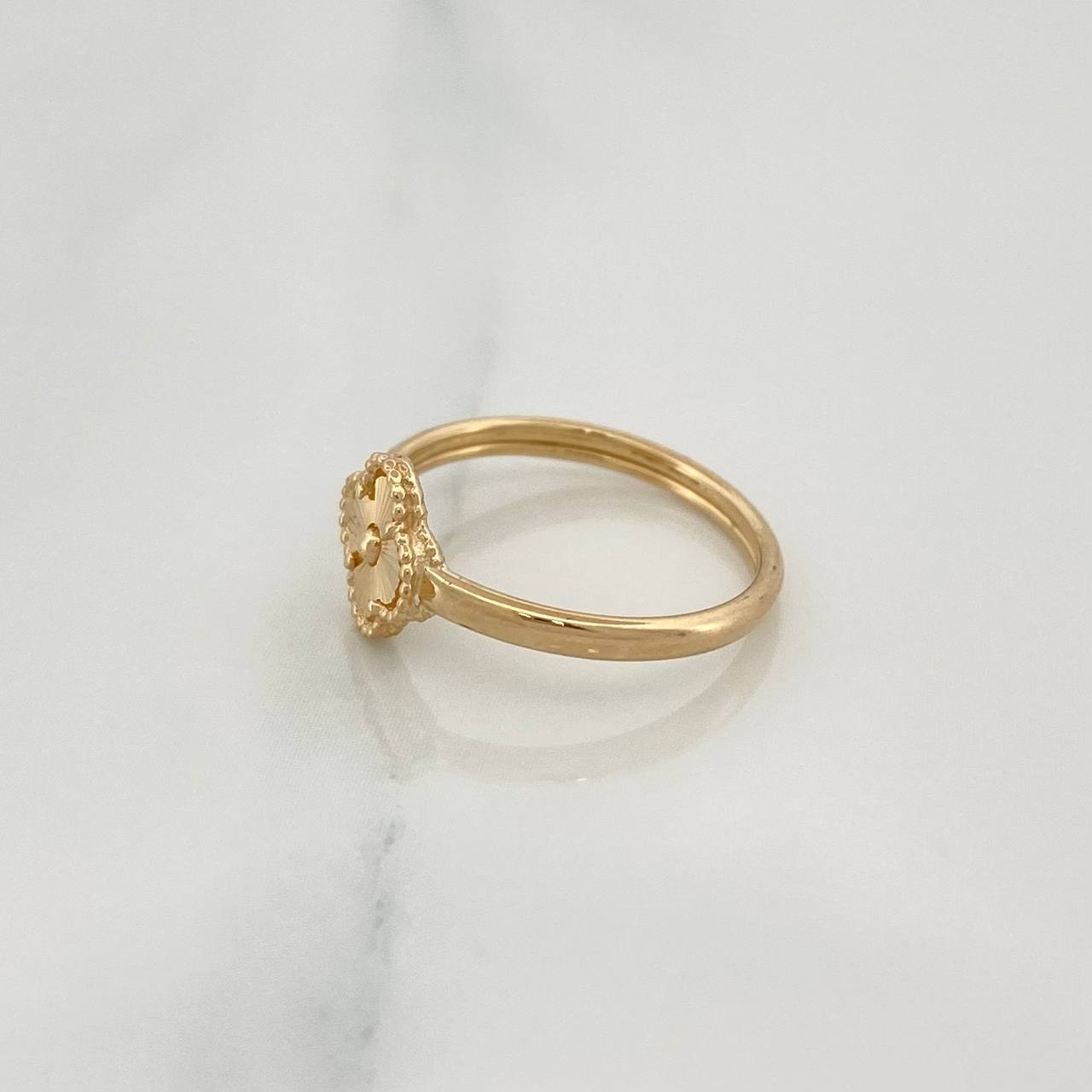 Anillo Trebol 1gr / T4 1/4/ Oro Amarillo 18K %