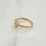 Anillo Trebol 1gr / T4 1/4/ Oro Amarillo 18K %