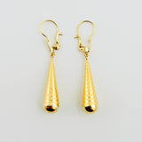 Candongas Lagrima 1.1gr / 1 1/2 in / Oro Amarillo 18K