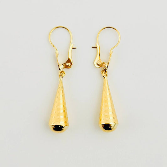 Candongas Lagrima 0.85gr / 1 1/4 in / Oro Amarillo 18K *