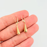 Candongas Lagrima 1.05gr / 1 1/2 in / Oro Amarillo 18K