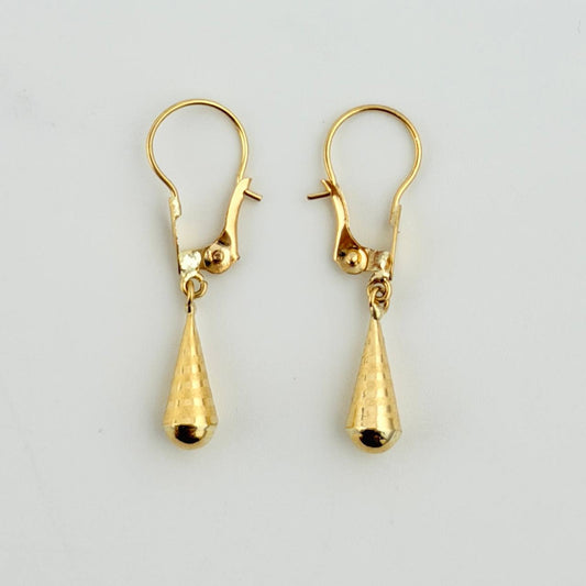 Candongas Lagrima 0.7gr / 1 in / Oro Amarillo 18K ©