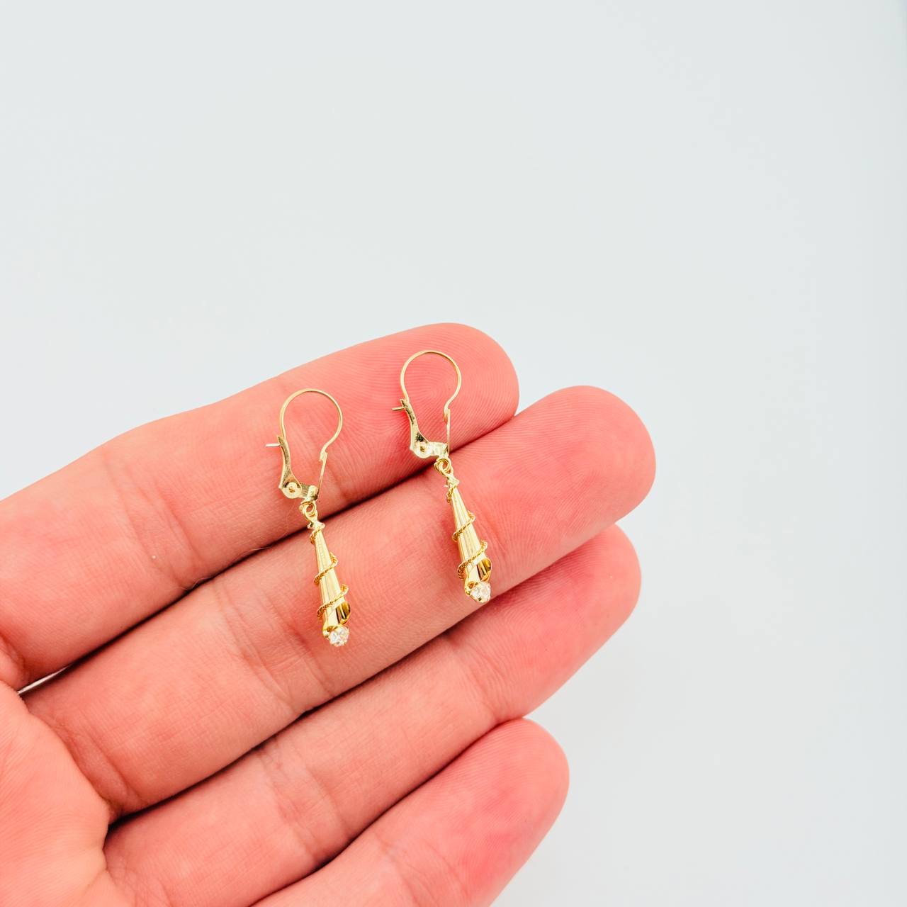 Candongas Corneta Lazo 1.15gr / 1 1/4 in / Oro Amarillo 18K *