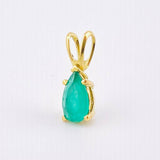 Dije Gota Esmeralda 1 Qts 1gr / 1/2 in / Oro Amarillo 18K ©