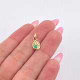 Dije Grano Café Esmeralda 11pts 0.9gr / 1/2 in / Oro Amarillo 18K ©