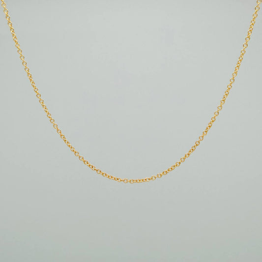 Cadena Aro Seguido 1.25gr / 17 3/4 in / 0.3mm Oro Amarillo +3 18K &