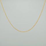 Cadena Aro Seguido 1.3gr / 17 3/4 in / 0.8mm Oro Amarillo +3 18K %