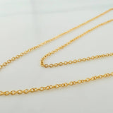 Cadena Aro Seguido 1.3gr / 17 3/4 in / 0.8mm Oro Amarillo +3 18K %