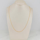 Cadena Aro Seguido 1.3gr / 17 3/4 in / 0.8mm Oro Amarillo +3 18K %
