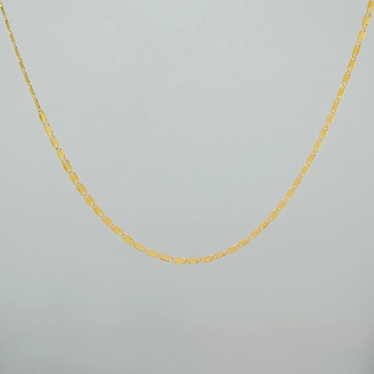 Cadena Escalera Plana 1.2gr / 18 in / 1mm Oro Amarillo +3 18K &