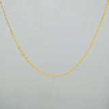 Cadena Escalera Plana 1.2gr / 18 in / 1mm Oro Amarillo +3 18K &