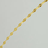 Cadena Flor Espejo 0.8gr / 17 1/2 in / 0.8mm Oro Amarillo +3 18K &