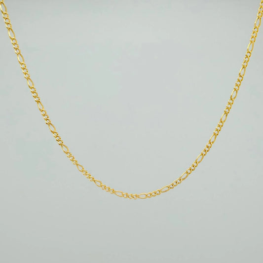 Figaro Chain 2.5gr / 23 1/2 in / 0.8mm Yellow Gold +1 18K $