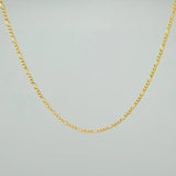 Cadena Figaro 2.5gr / 23 1/2 in / 0.8mm Oro Amarillo +1 18K $