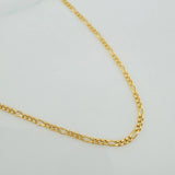 Cadena Figaro 2.5gr / 23 1/2 in / 0.8mm Oro Amarillo +1 18K $