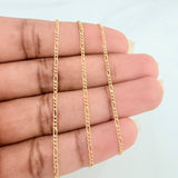 Cadena Figaro 2.5gr / 23 1/2 in / 0.8mm Oro Amarillo +1 18K $