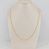 Cadena Figaro 2.5gr / 23 1/2 in / 0.8mm Oro Amarillo +1 18K $