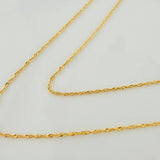 Cadena Singapur 0.85gr / 15 3/4 in / 0.5mm Oro Amarillo +3 18K &