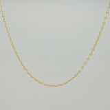 Flat Mariner Chain Volga 1.8gr / 17 3/4 in / 0.6mm Yellow Gold +3 18K &