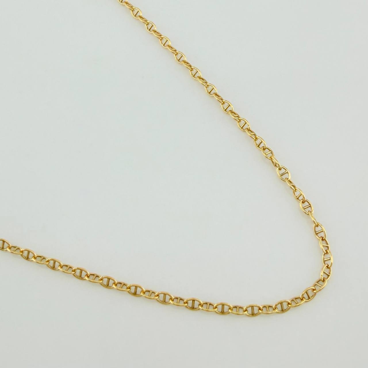 Flat Mariner Chain Volga 1.8gr / 17 3/4 in / 0.6mm Yellow Gold +3 18K &