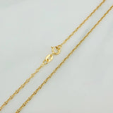 Flat Mariner Chain Volga 1.8gr / 17 3/4 in / 0.6mm Yellow Gold +3 18K &