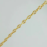 Flat Mariner Chain Volga 1.8gr / 17 3/4 in / 0.6mm Yellow Gold +3 18K &