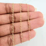 Flat Mariner Chain Volga 1.8gr / 17 3/4 in / 0.6mm Yellow Gold +3 18K &