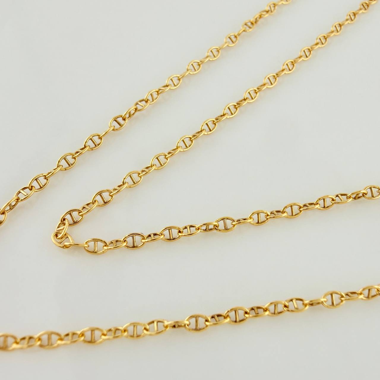 Flat Mariner Chain Volga 1.8gr / 17 3/4 in / 0.6mm Yellow Gold +3 18K &