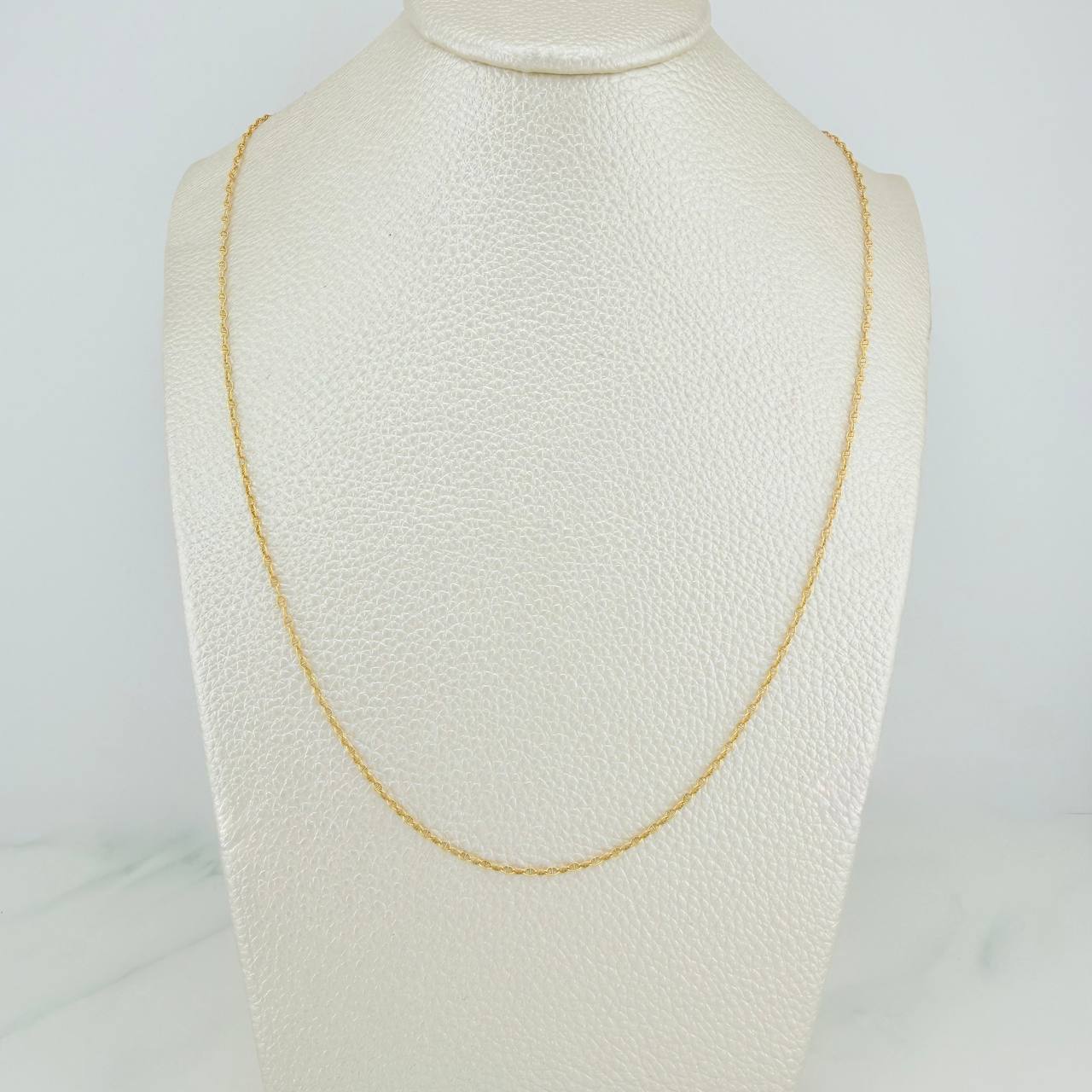 Flat Mariner Chain Volga 1.8gr / 17 3/4 in / 0.6mm Yellow Gold +3 18K &
