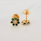 Topos Flor 0.85gr / 6.3mm Oro Amarillo 18K %