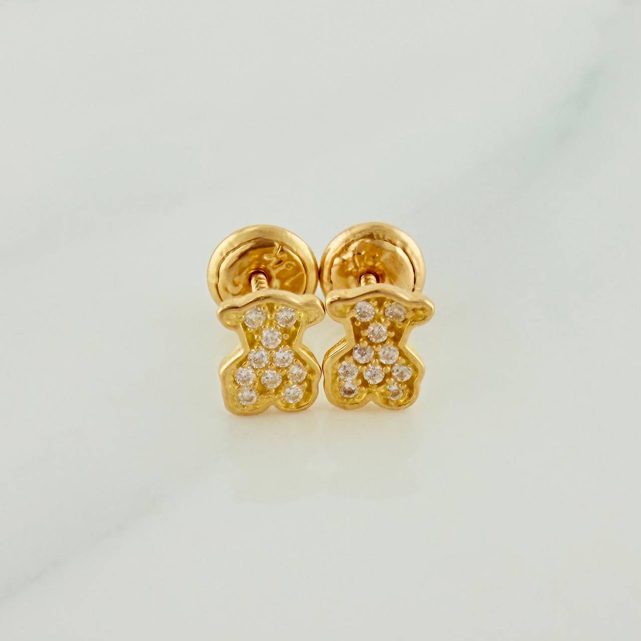 Bear Stud Earrings Ts 0.95gr / 4.9mm 18K Yellow Gold %