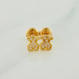 Bear Stud Earrings Ts 0.95gr / 4.9mm 18K Yellow Gold %