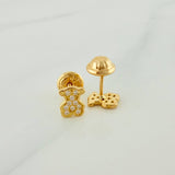 Bear Stud Earrings Ts 0.95gr / 4.9mm 18K Yellow Gold %