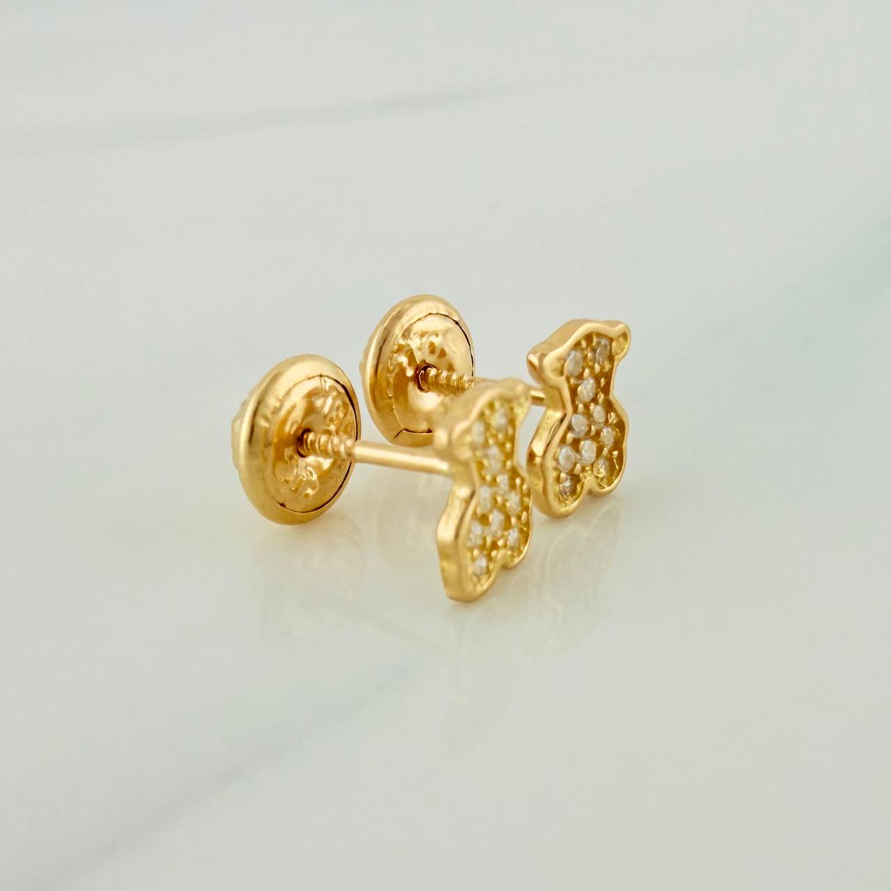 Bear Stud Earrings Ts 0.95gr / 4.9mm 18K Yellow Gold %