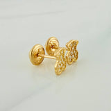 Bear Stud Earrings Ts 0.95gr / 4.9mm 18K Yellow Gold %