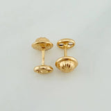 GC Stud Earrings 0.5gr / 4.7mm 18K Yellow Gold %