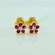 Flower Stud Earrings 0.8gr / 4.9mm 18K Yellow Gold %