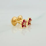 Flower Stud Earrings 0.8gr / 4.9mm 18K Yellow Gold %