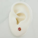 Flower Stud Earrings 0.8gr / 4.9mm 18K Yellow Gold %