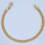 Pulso Chino 3.9gr / 20.5cm / 4.5mm Oro Amarillo +0 18K $