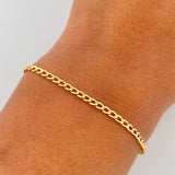 Pulso Cubano 1gr / 19cm / 2mm Oro Amarillo +1 18K $