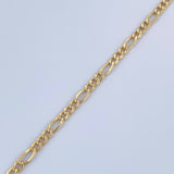 Figaro Bracelet 1.15gr / 7.7in / 18K Gold +1$