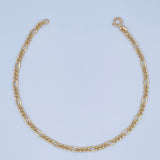 Figaro Bracelet 1.15gr / 7.6in / +1 18K Gold &