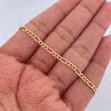 Figaro Bracelet 1.15gr / 7.7in / 18K Gold +1$