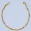 Figaro Bracelet 1.75gr / 7.9in / 3.2mm 18K Gold +1$