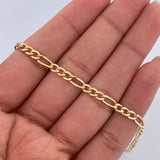 Figaro Bracelet 1.75gr / 7.9in / 3.2mm 18K Gold +1$