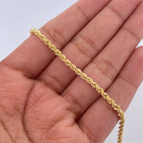 Rope Bracelet 1.85gr / 7.5in / 18K Gold +3$