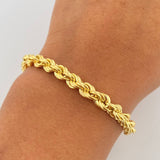 Rope Bracelet 6.1gr / 8.5in / +3 18K Gold &